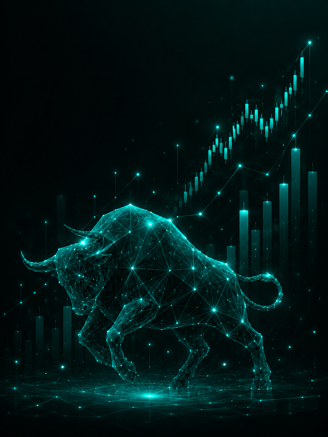 Bull market illustration